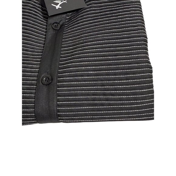 Kamani Mens or Youth Black Islamic Thobe Robe White Thread Embellishment Size 48 - Picture 12 of 13